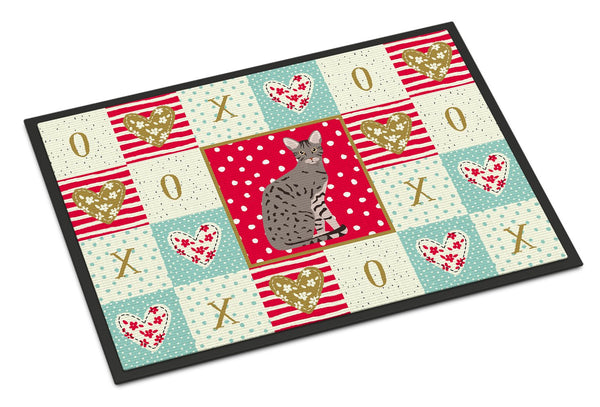 Ocicat Cat Love Indoor or Outdoor Mat 24x36 CK5773JMAT by Caroline's Treasures