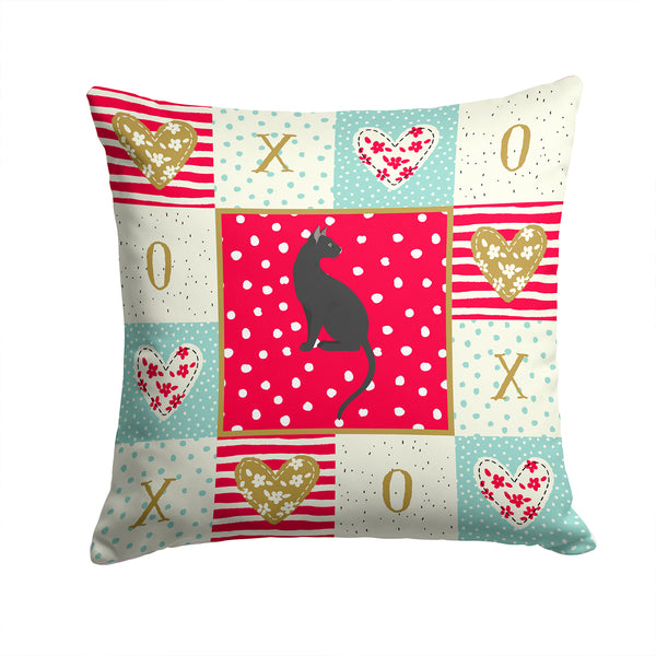 Pantherette Cat Love Fabric Decorative Pillow CK5778PW1414 - the-store.com