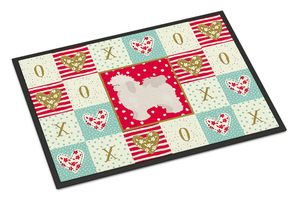 Bolognese Love Indoor or Outdoor Mat 24x36 CK5815JMAT by Caroline's Treasures