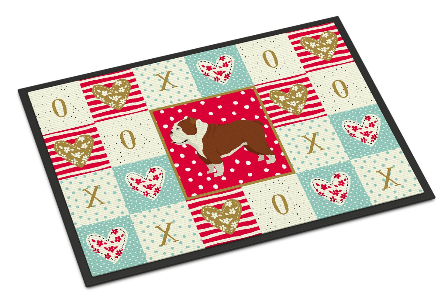 English Bulldog Love Indoor or Outdoor Mat 24x36 CK5926JMAT