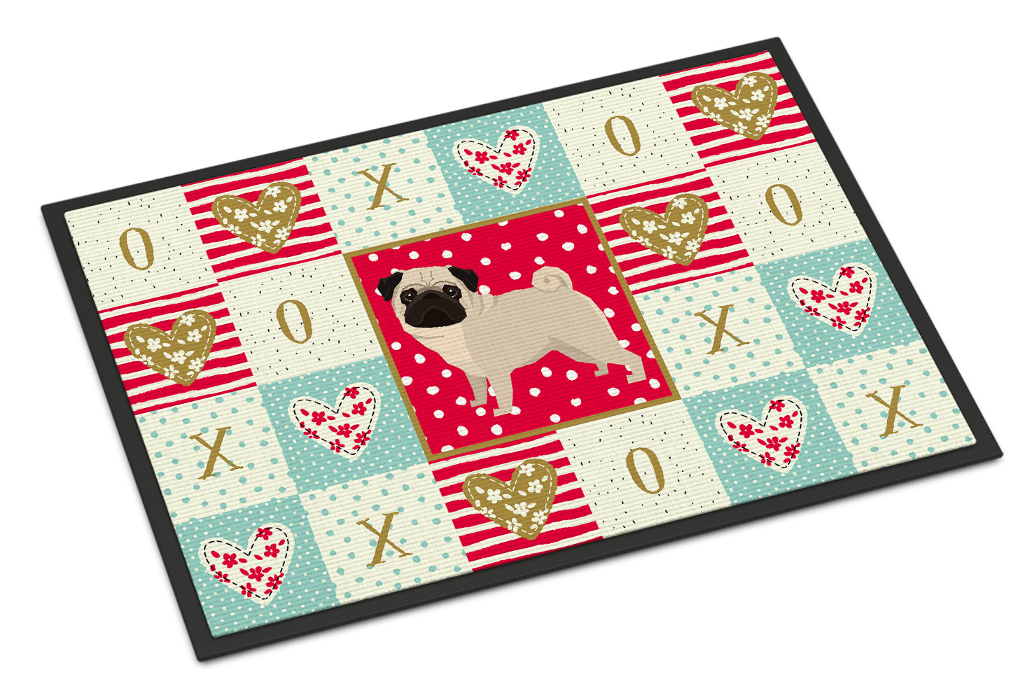 Pug Love Indoor or Outdoor Mat 18x27 CK5947MAT