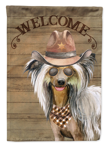 Chinese Crested Country Dog Flag Garden Size CK6306GF  the-store.com.