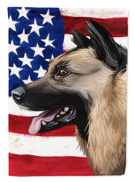 Kunming Wolfdog American Flag Flag Garden Size CK6598GF  the-store.com.