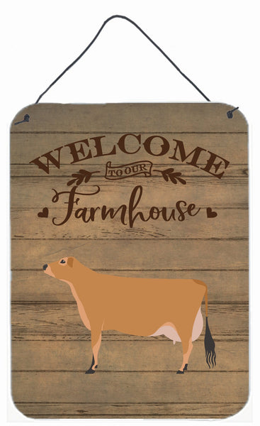 Jersey Cow Welcome Wall or Door Hanging Prints CK6773DS1216 by Caroline's Treasures