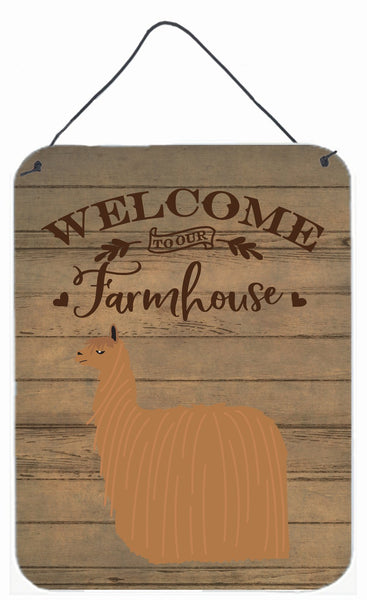 Alpaca Suri Welcome Wall or Door Hanging Prints CK6864DS1216 by Caroline's Treasures