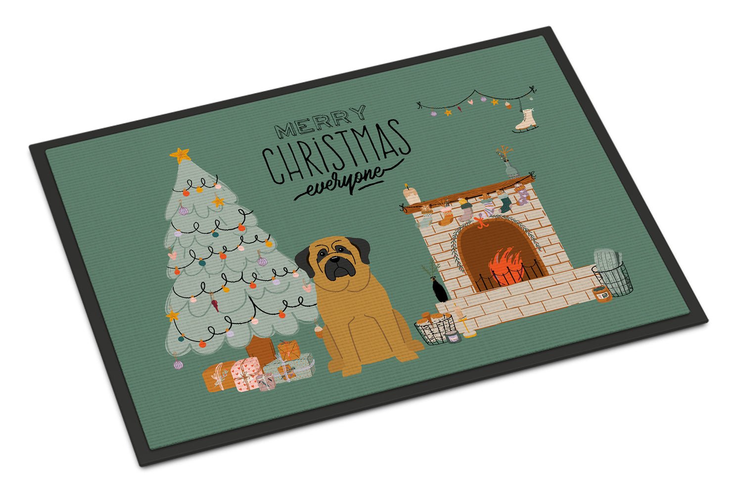 Mastiff Christmas Everyone Indoor or Outdoor Mat 18x27 CK7581MAT