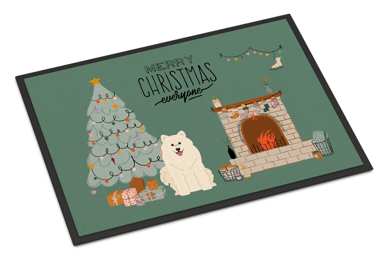 Samoyed Christmas Everyone Indoor or Outdoor Mat 24x36 CK7593JMAT