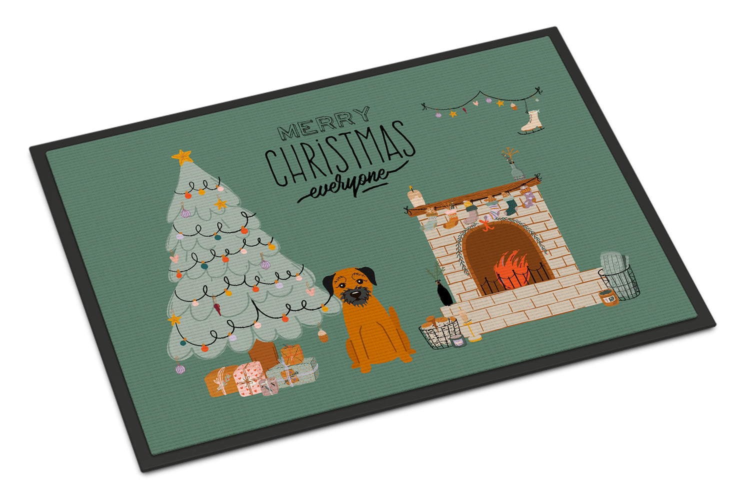 Border Terrier Christmas Everyone Indoor or Outdoor Mat 18x27 CK7602MAT