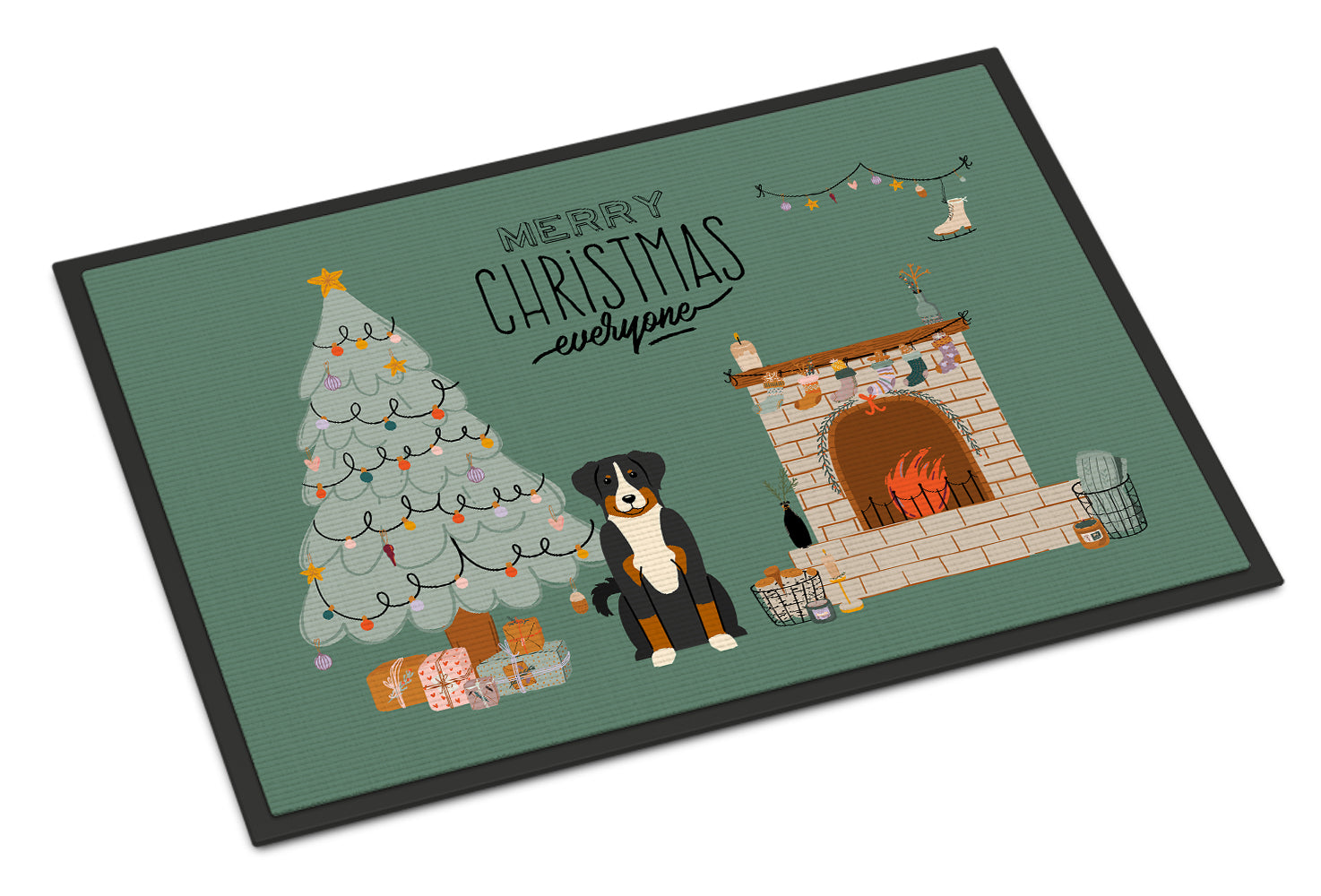 Appenzeller Sennenhund Christmas Everyone Indoor or Outdoor Mat 18x27 CK7606MAT