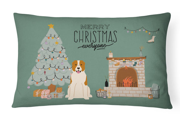 Central Asian Shepherd Dog Christmas Everyone Canvas Fabric Decorative Pillow CK7612PW1216 by Caroline's Treasures