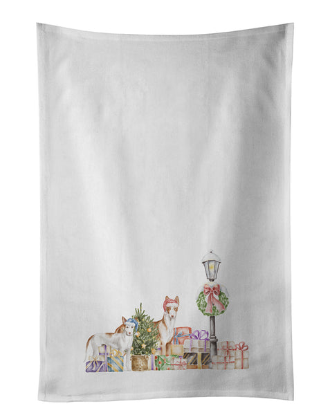 Buy this Ibizan Hound Duo with Christmas Wonderland White Kitchen Towel Set of 2