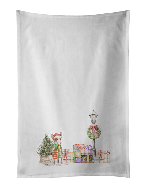 Buy this Ibizan Hound with Christmas Wonderland White Kitchen Towel Set of 2