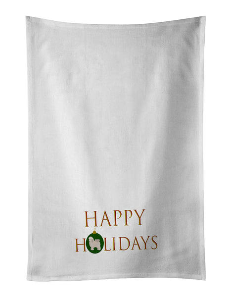 Buy this Bolognese Happy Holidays White Kitchen Towel Set of 2