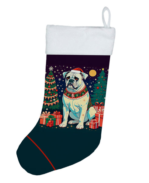 Buy this White Boxer Christmas Christmas Stocking