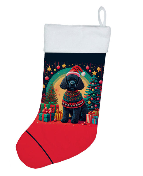 Buy this Black  Poodle Christmas Christmas Stocking