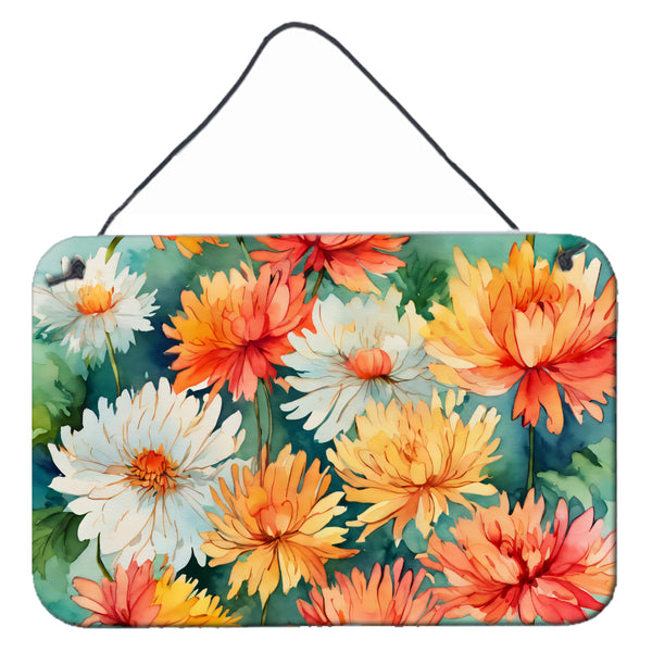 Buy this Chrysanthemums in Watercolor Wall or Door Hanging Prints