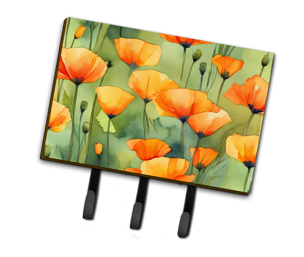 Buy this California California Poppies in Watercolor Leash or Key Holder