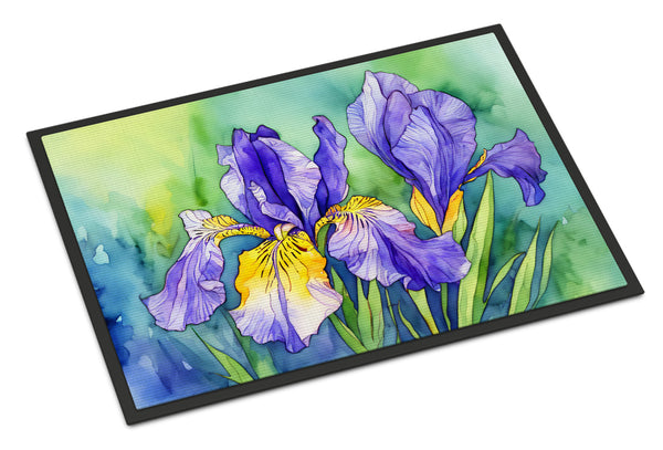 Buy this Tennessee Iris in Watercolor Doormat 18x27