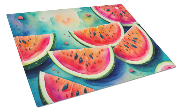 Buy this Colorful Watermelons Glass Cutting Board Large