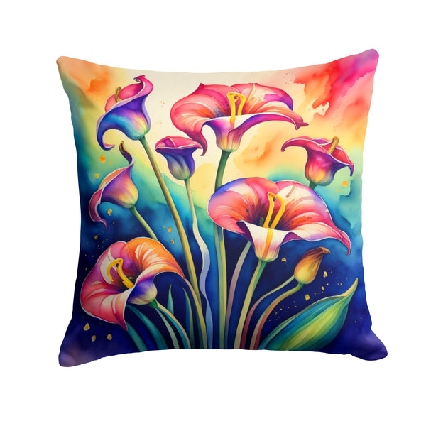 Buy this Colorful Calla Lilies Fabric Decorative Pillow