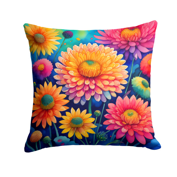 Buy this Colorful Chrysanthemums Fabric Decorative Pillow