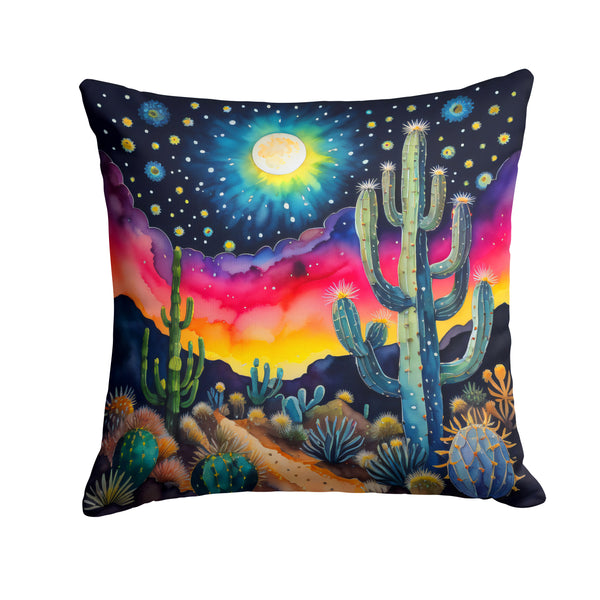 Buy this Colorful Queen of the Night Cactus Fabric Decorative Pillow