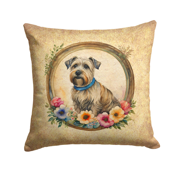 Buy this Glen of Imaal Terrier and Flowers Fabric Decorative Pillow