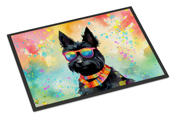 Buy this Scottish Terrier Hippie Dawg Indoor or Outdoor Mat 24x36