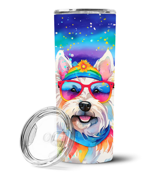 Buy this Westie Hippie Dawg Stainless Steel Skinny Tumbler