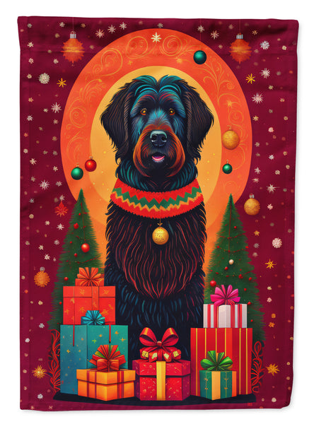 Buy this Black Briard Holiday Christmas House Flag