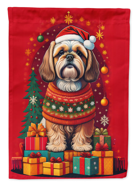 Buy this Lhasa Apso Holiday Christmas House Flag