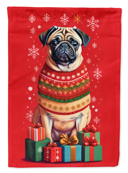 Buy this Fawn Pug Holiday Christmas House Flag