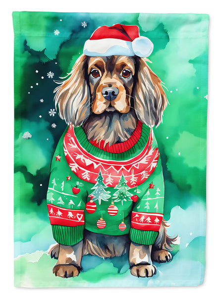 Buy this Sussex Spaniel Christmas House Flag