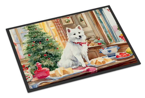 Buy this Japanese Spitz Christmas Cookies Doormat