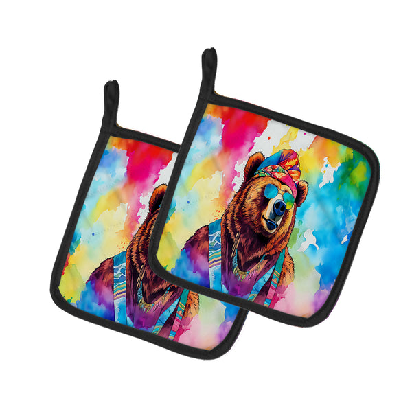 Buy this Hippie Animal Grizzly Bear Pair of Pot Holders