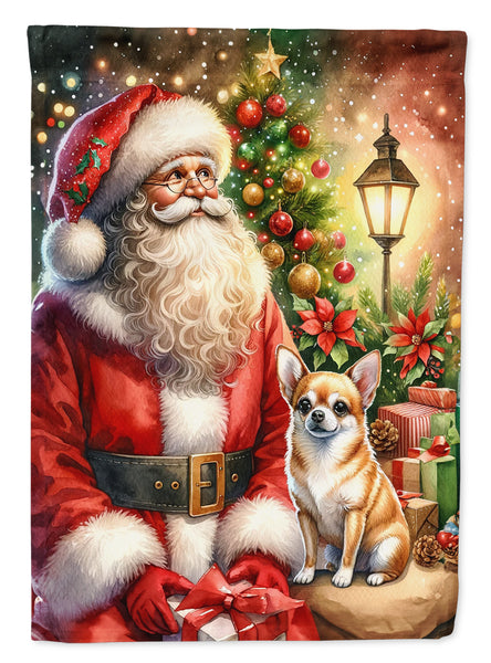 Buy this Chihuahua and Santa Claus Garden Flag