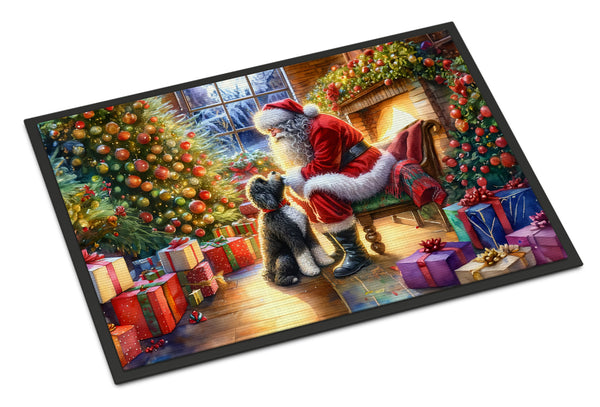 Buy this Portuguese Water Dog and Santa Claus Doormat