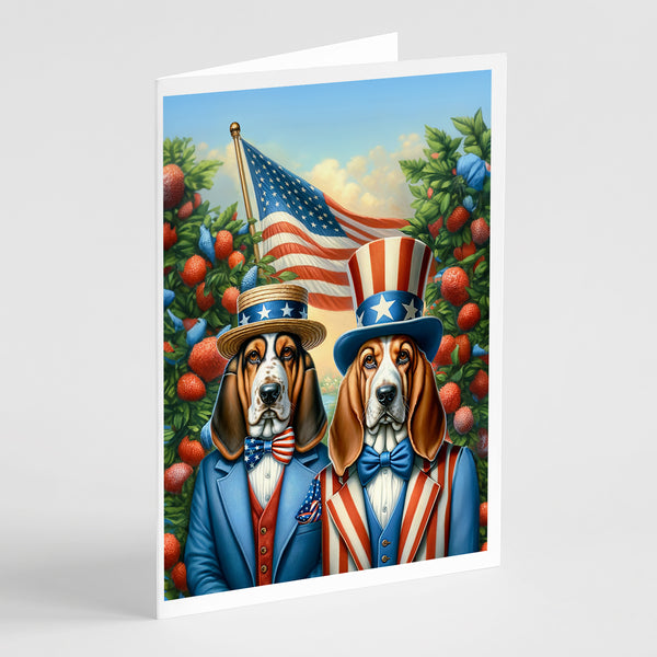 Buy this All American Basset Hound Greeting Cards Pack of 8