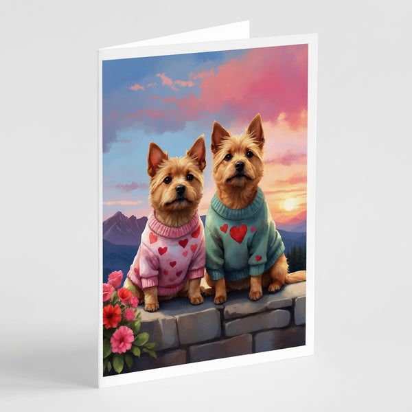 Buy this Norwich Terrier Two Hearts Greeting Cards Pack of 8