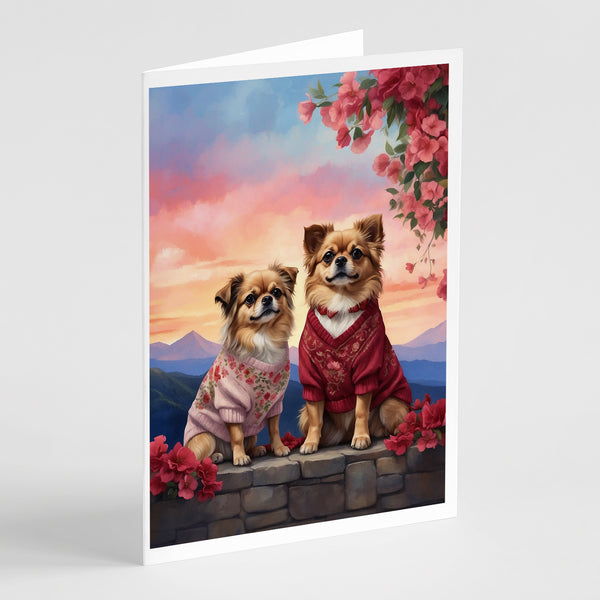 Buy this Tibetan Spaniel Two Hearts Greeting Cards Pack of 8