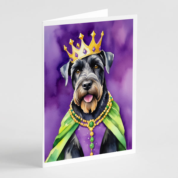 Buy this Giant Schnauzer King of Mardi Gras Greeting Cards Pack of 8