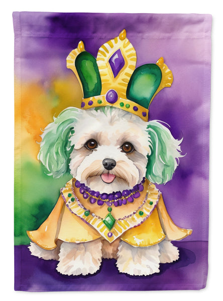 Buy this Maltipoo King of Mardi Gras Garden Flag