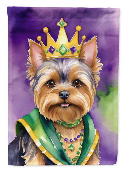 Buy this Yorkshire Terrier King of Mardi Gras Garden Flag