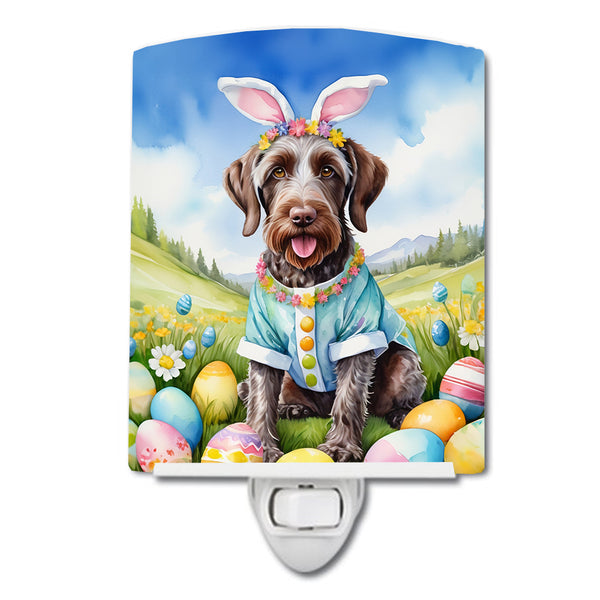 Buy this German Wirehaired Pointer Easter Egg Hunt Ceramic Night Light