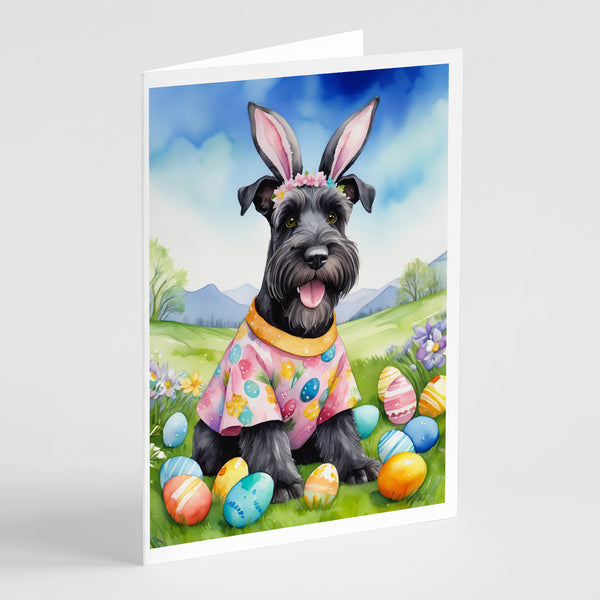 Buy this Schnauzer Easter Egg Hunt Greeting Cards Pack of 8