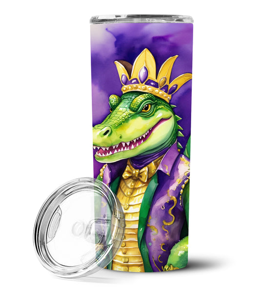 Buy this Alligator King of Mardi Gras Stainless Steel Skinny Tumbler