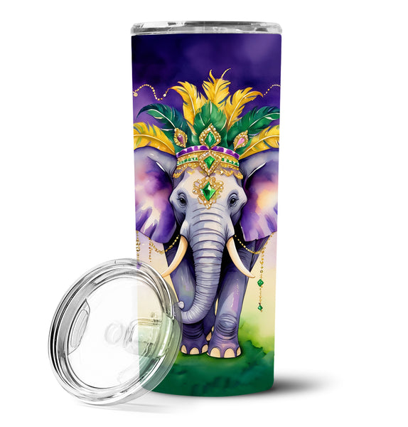 Buy this Elephant King of Mardi Gras Stainless Steel Skinny Tumbler