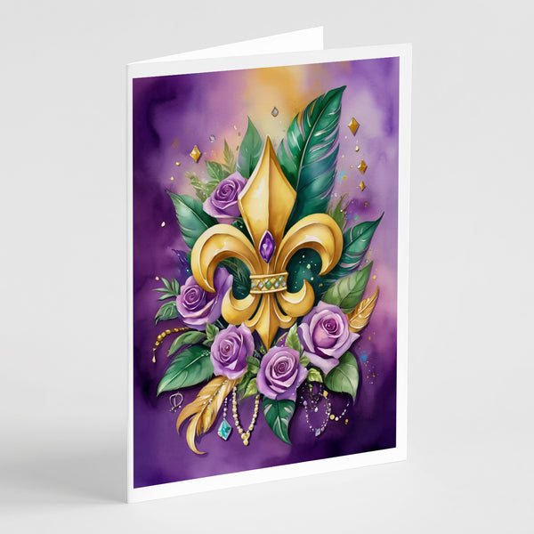 Buy this Fleur de lis Mardi Gras Greeting Cards Pack of 8