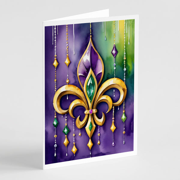 Buy this Fleur de lis Mardi Gras Greeting Cards Pack of 8