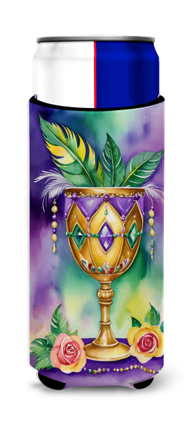 Buy this Goblet Mardi Gras Hugger for Ultra Slim Cans